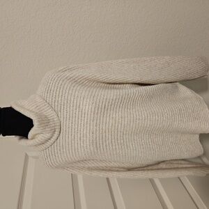 Liz Claiborne Cream Cowl Neck Sweater